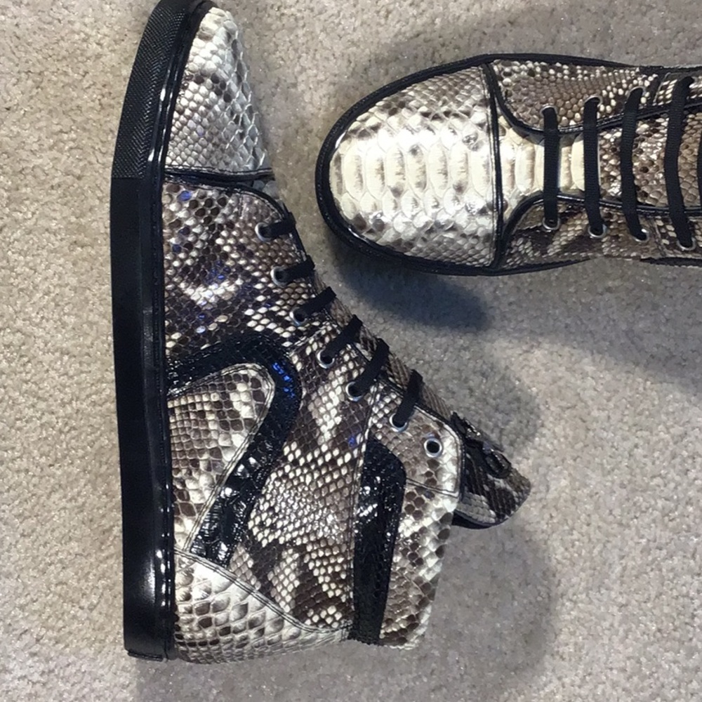 New Beautiful David X Python Skin Fashion Sneaker - image 5